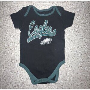 Philadelphia Eagles Black Jersey One Piece 12 Month Undershirt Short Sleeve No #